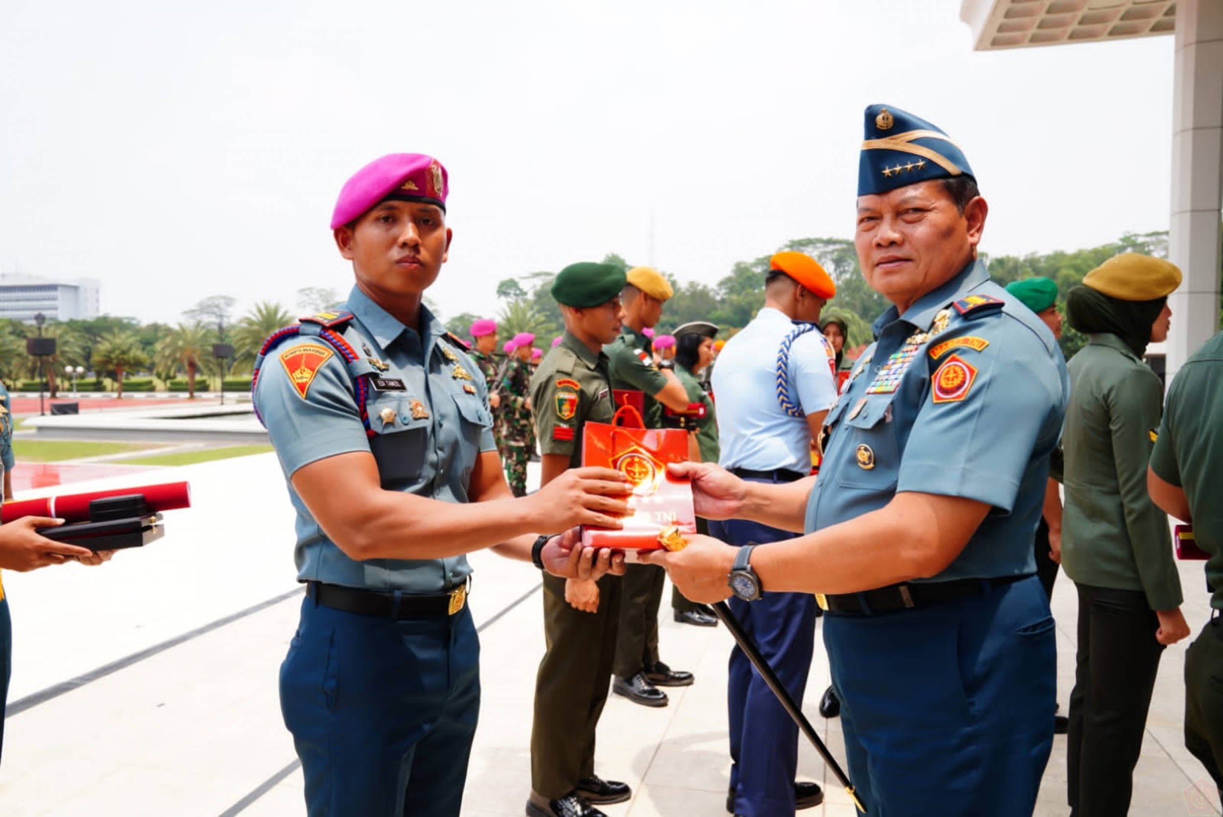 Panglima TNI dan Menhan Berikan Penghargaan KPLB kepada Prajurit Berprestasi di Timika